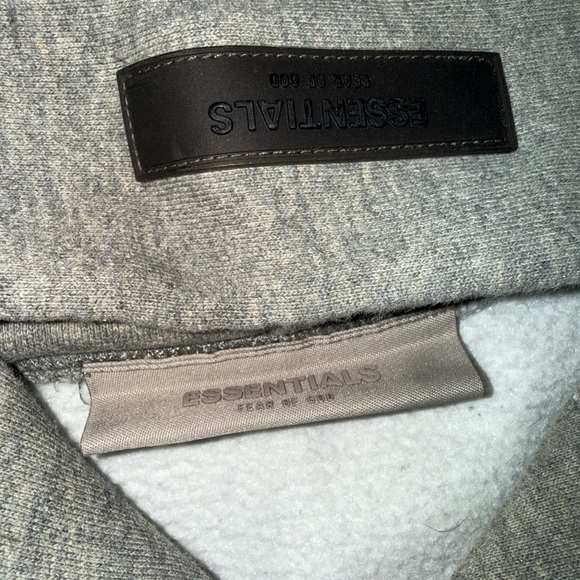 Essentials Heather Gray Men's Hoodie - Picture 2 of 3